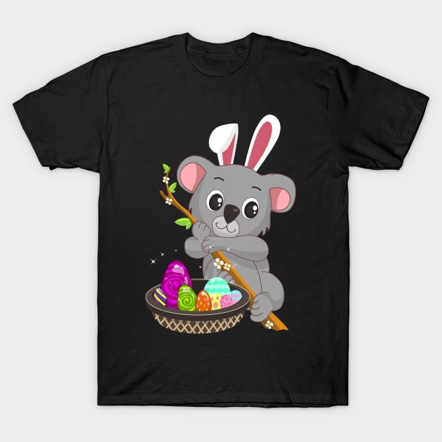 Easter Bunny Koala Bear With Easter Egg T-Shirt by TheBeardComic